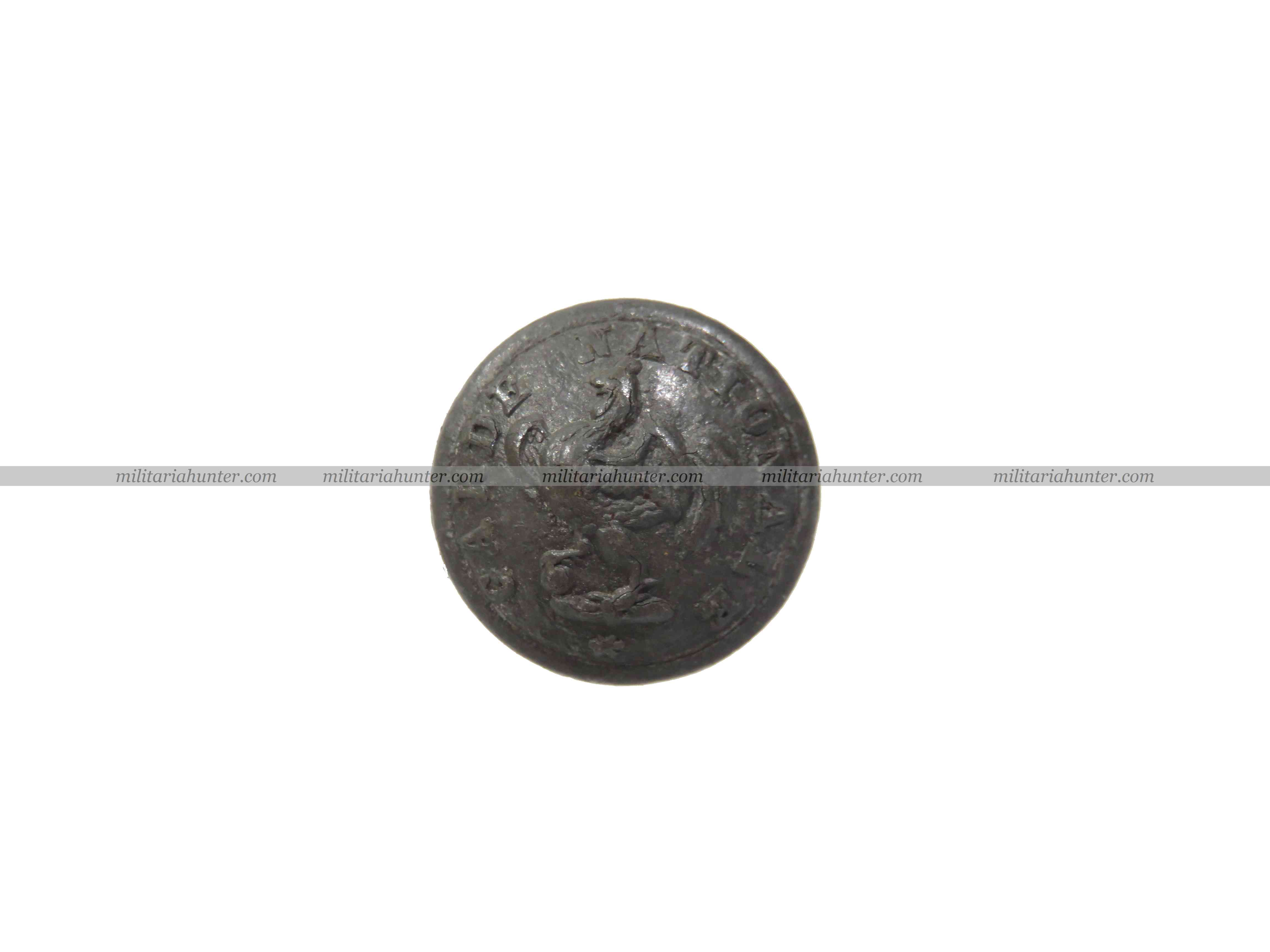 militaria : France - 2nde République - Bouton Garde Nationale étain 15mm