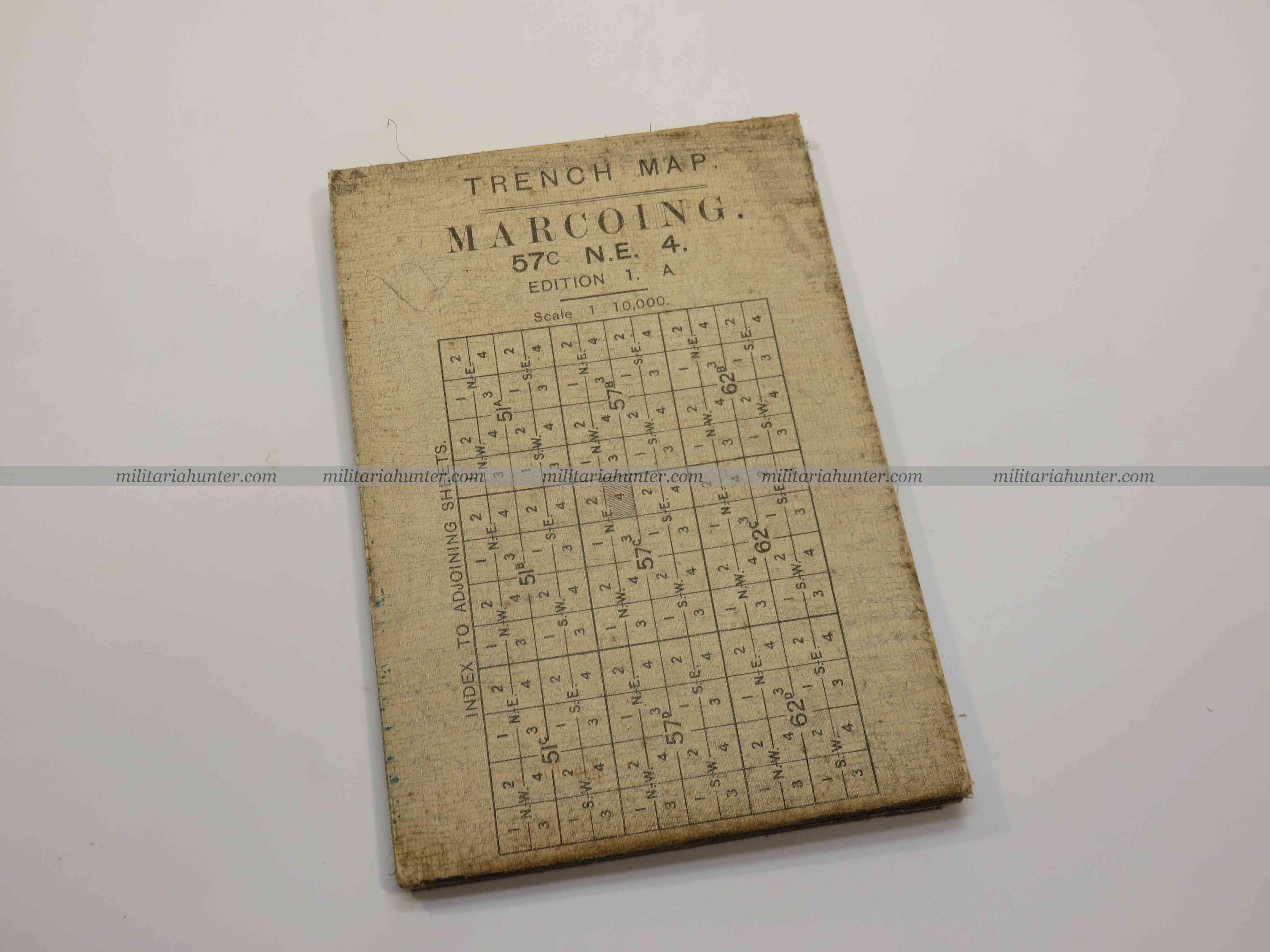 militaria : ww1 1:10000 trench map Marcoing 57C NE4 edition 1A 6 march 1917