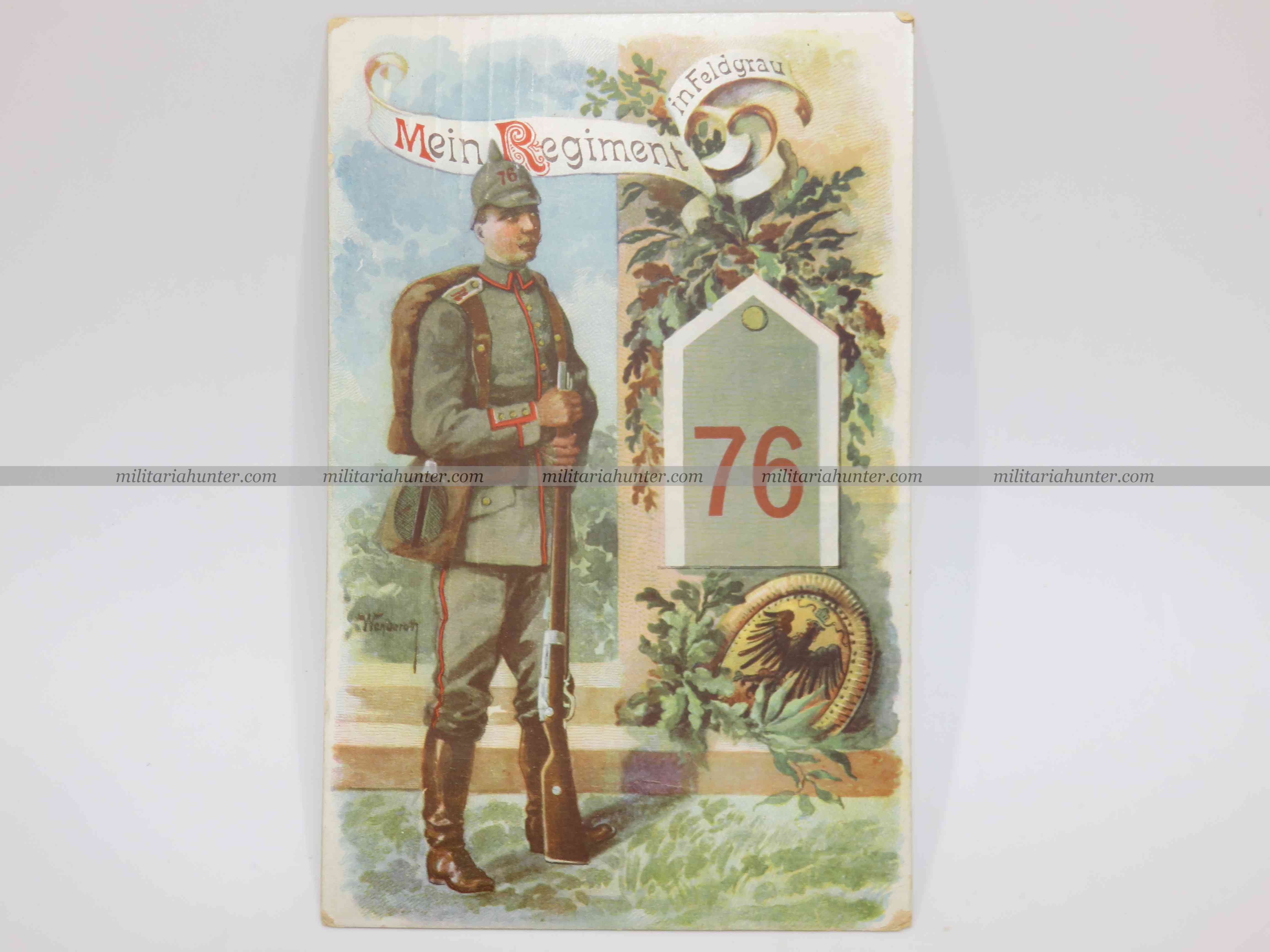 militaria : Postcard / AK JR 76 Hamburg