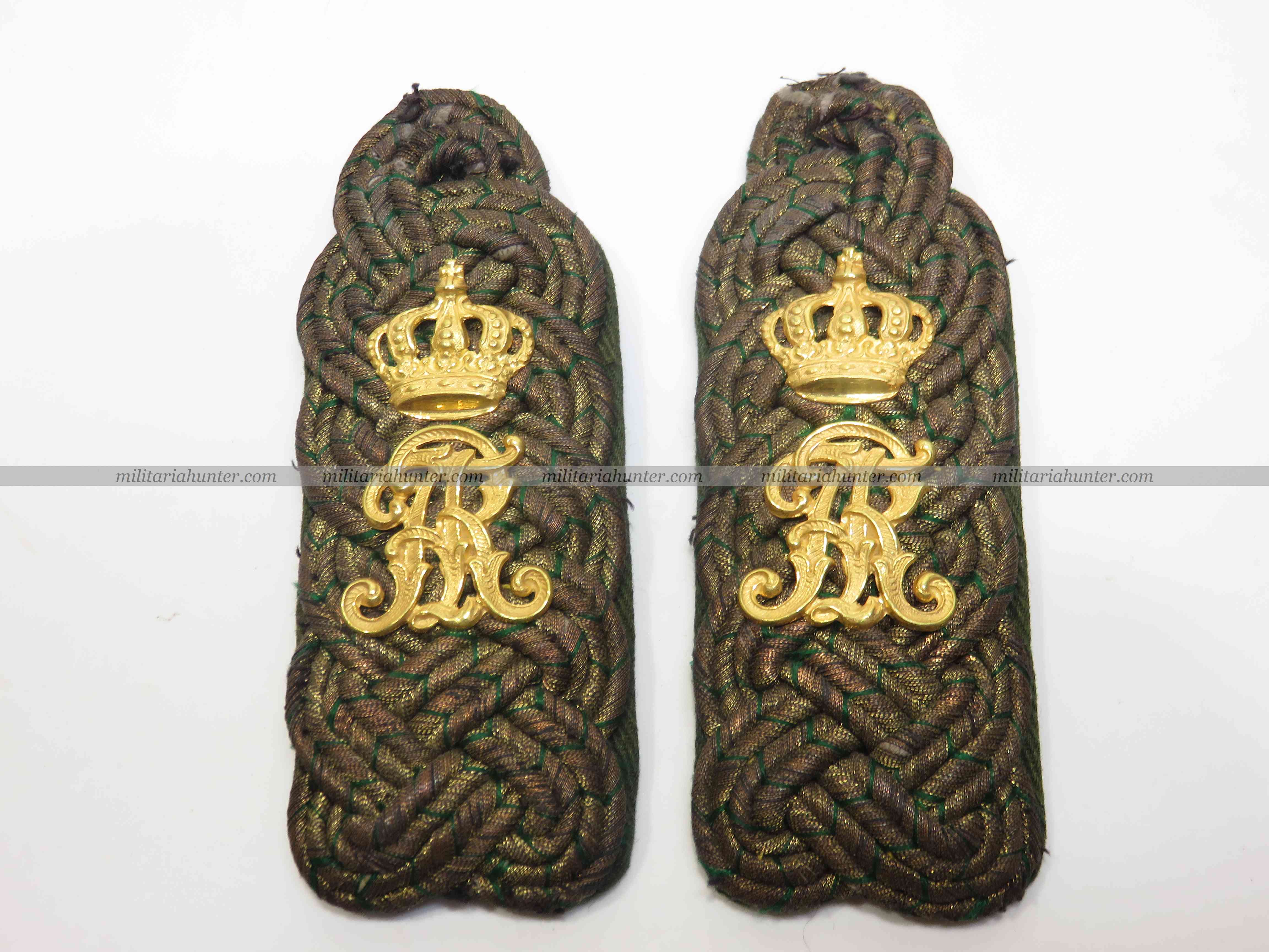 militaria : Pattes d'épaule d'officier saxon