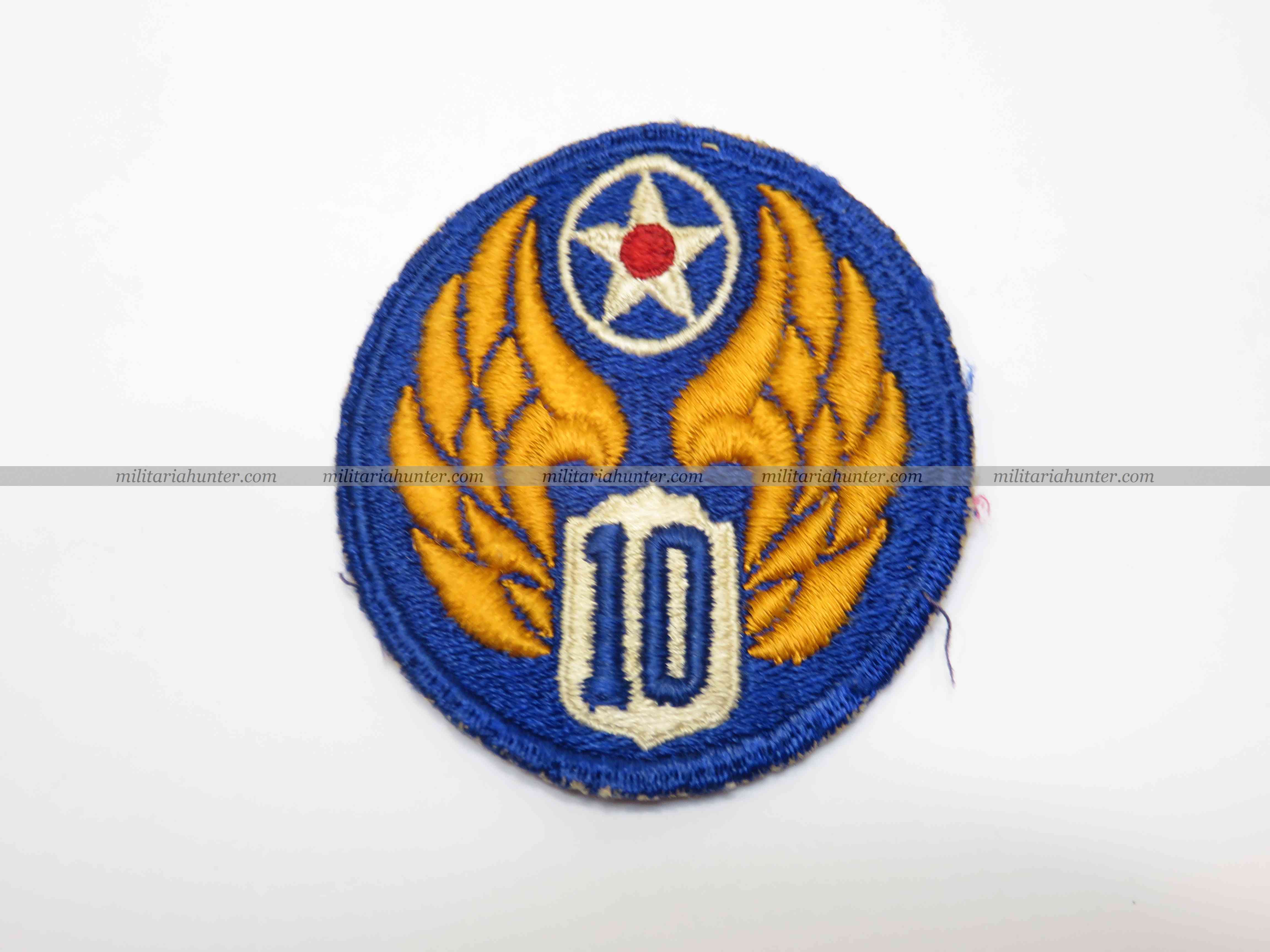 militaria : US ww2 10th Air Force patch China India Burma