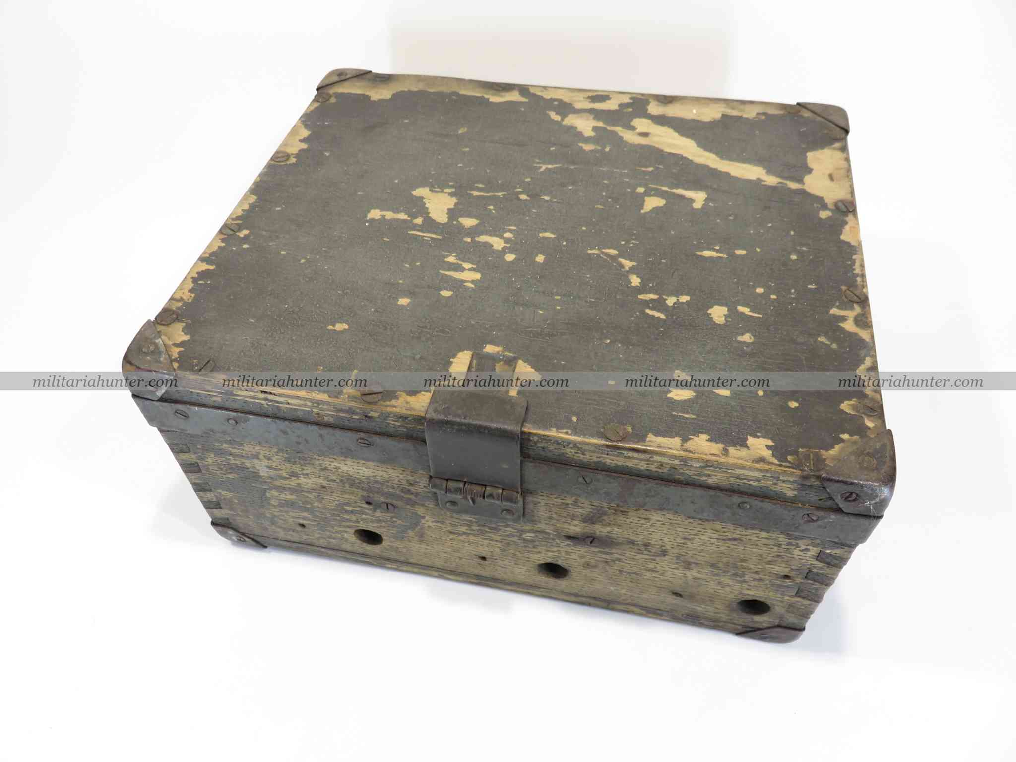 militaria : ww1 german L. Blink 17 projector battery box - boîte à batteries projecteur