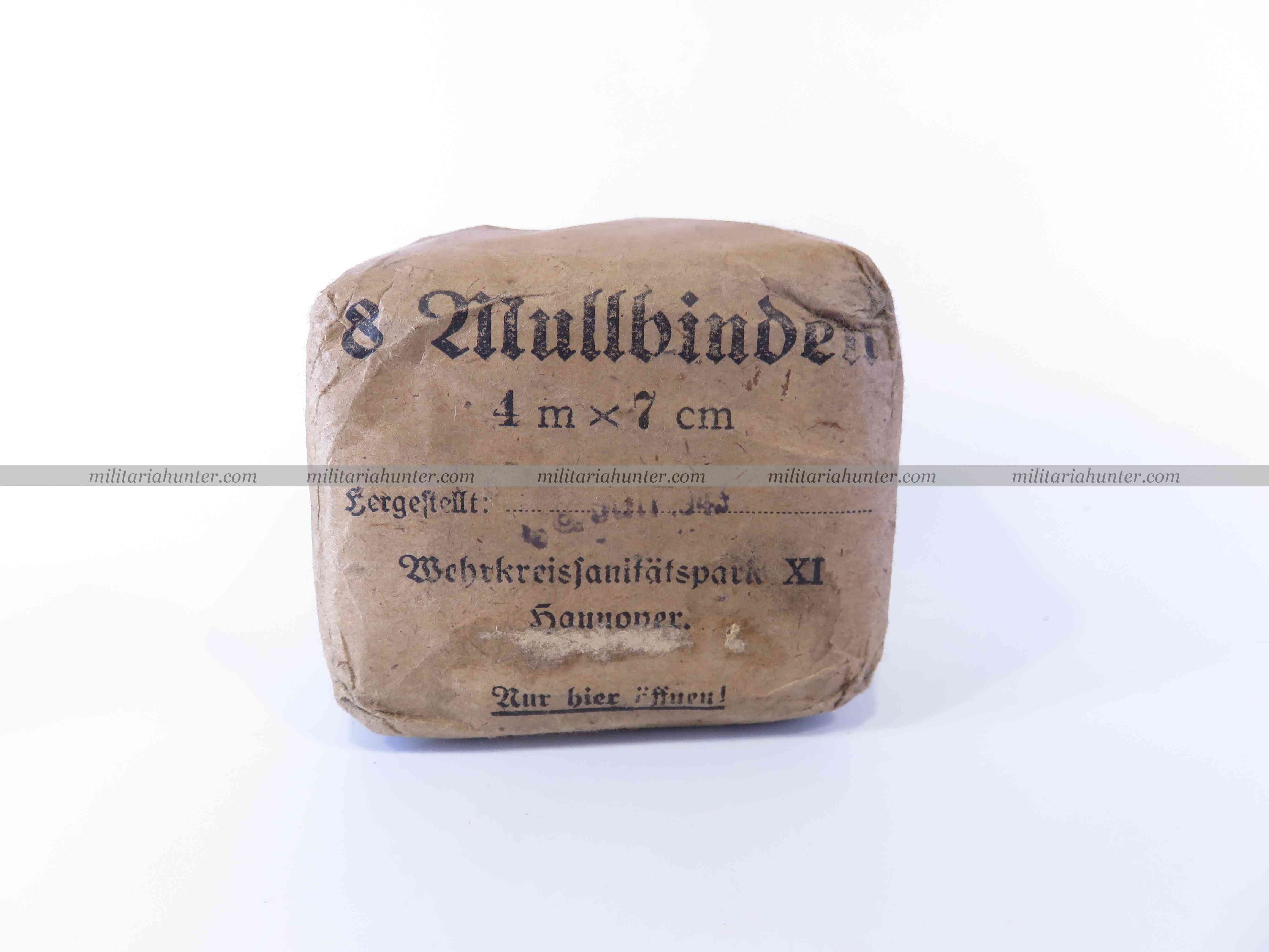 militaria : ww2 german dressing band - bandage allemand 1943