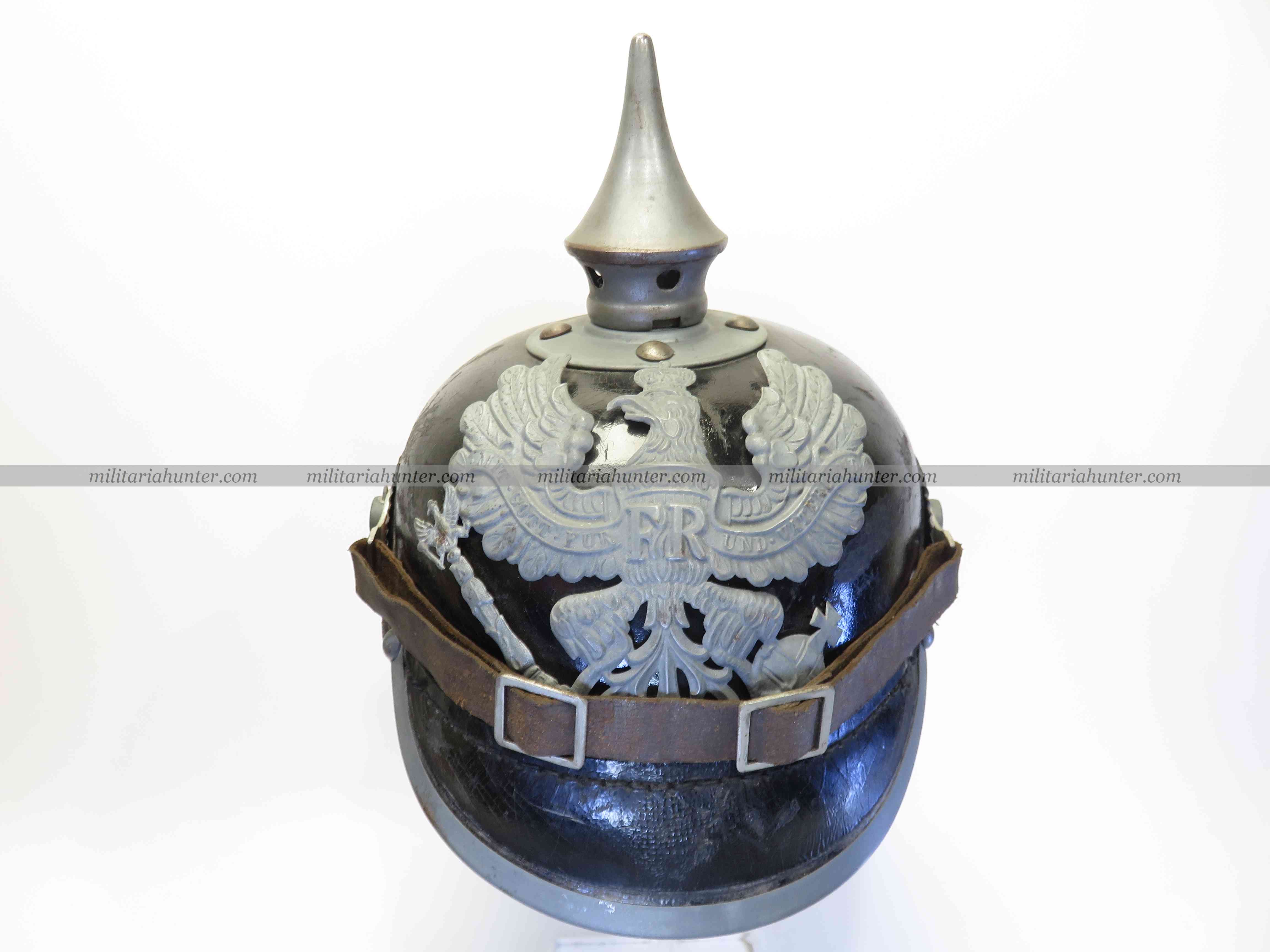 militaria : Casque à pointe Prussien M15 - Prussian spiked helmet - Preussen Pickelhaube