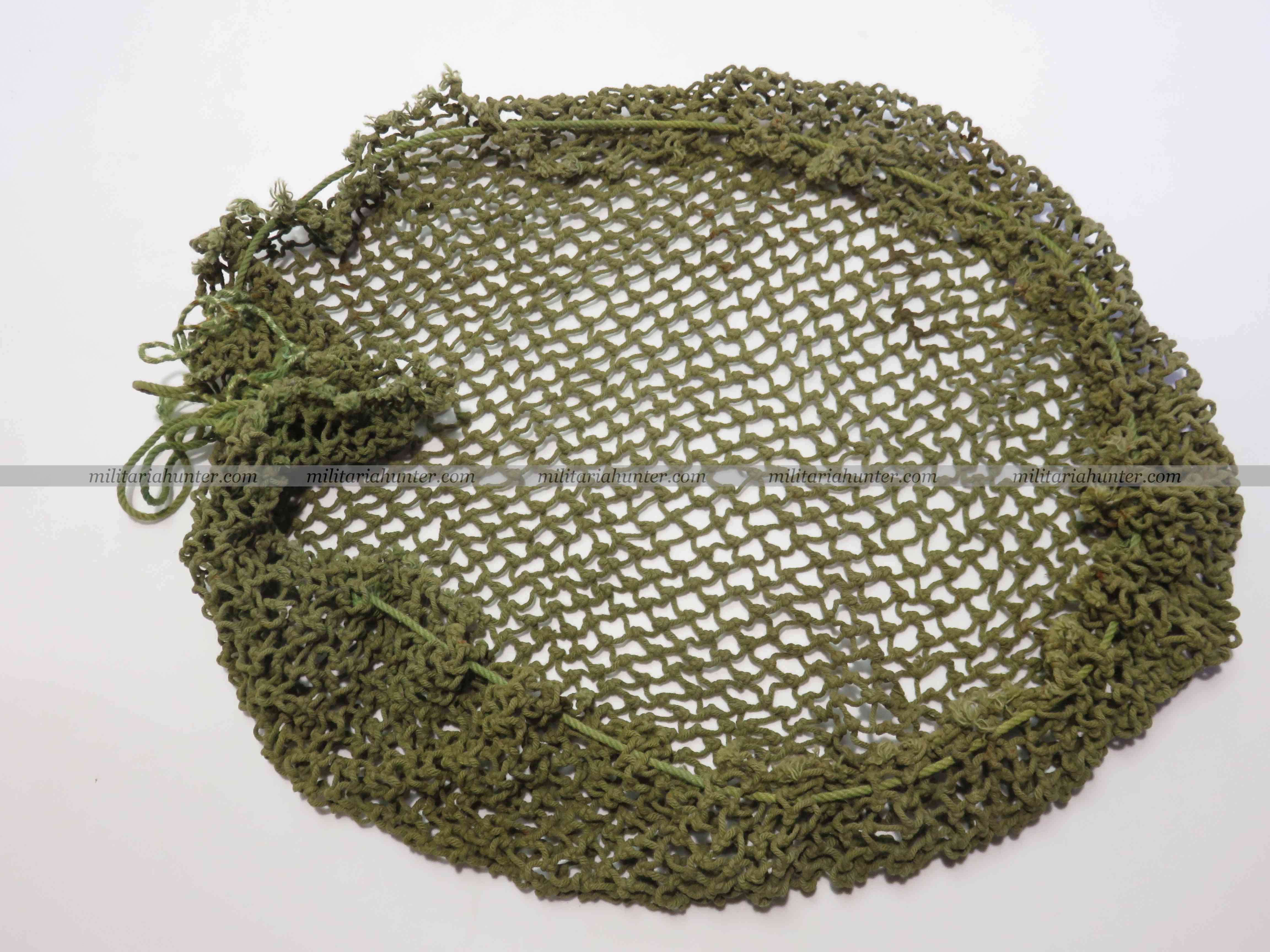 militaria : WW2 british helmet net - filet de camouflage petites mailles anglais / US