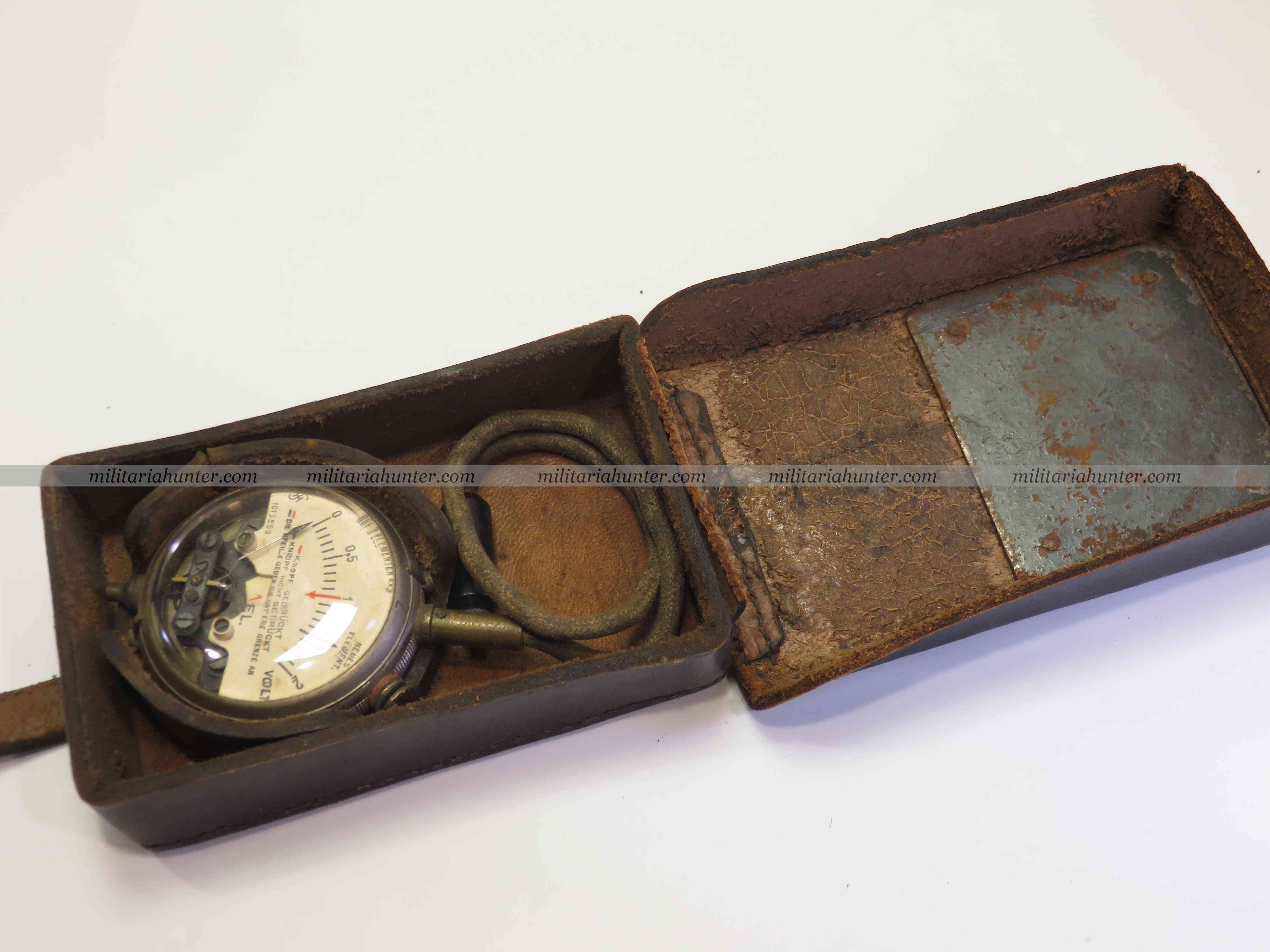 militaria : WW1 german battery tester - Elementprüfer Modell 1917 - testeur de batterie