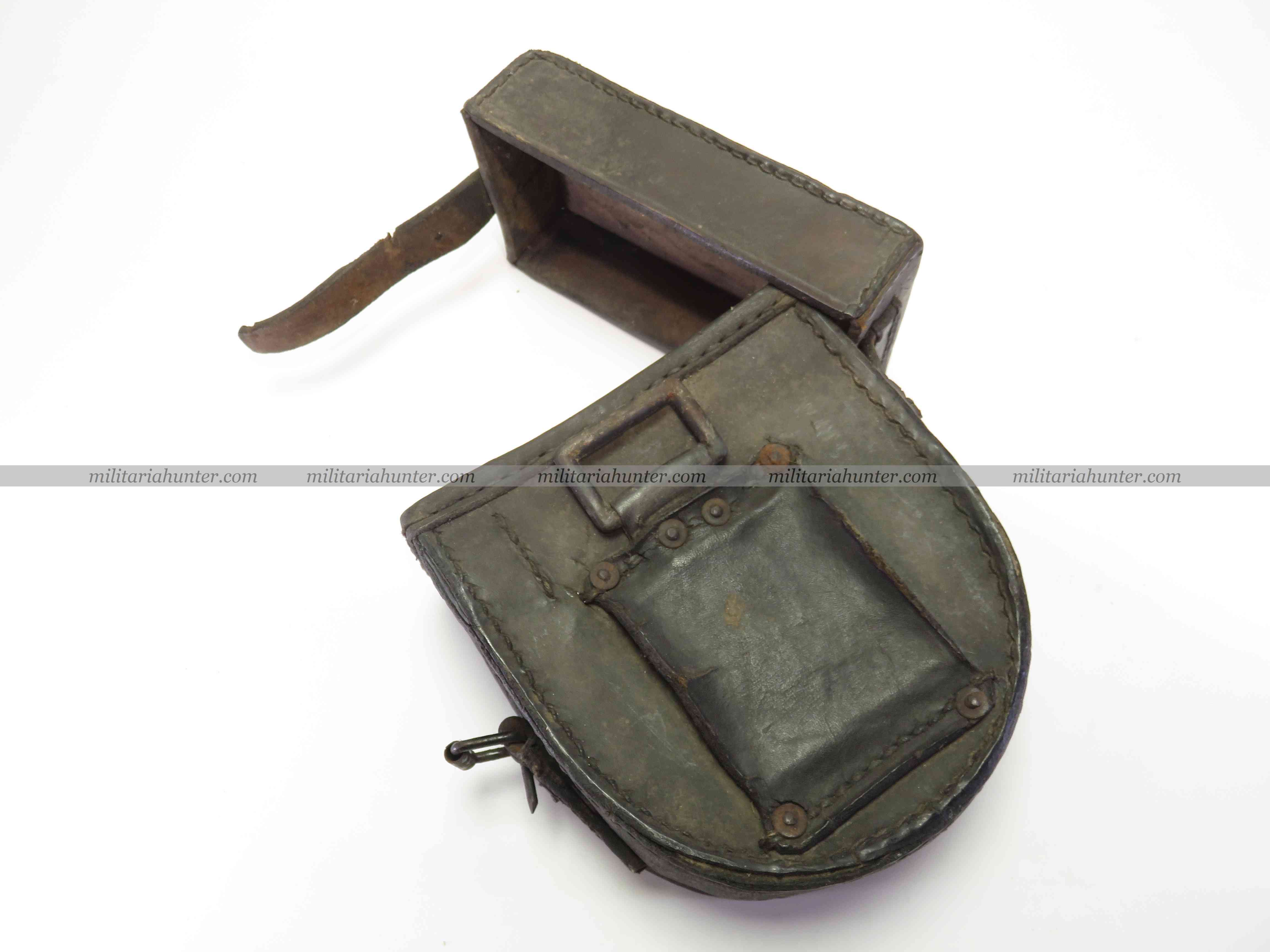 militaria : Etui pour écouteur téléphonique allemand ww1 Kopffernhörer