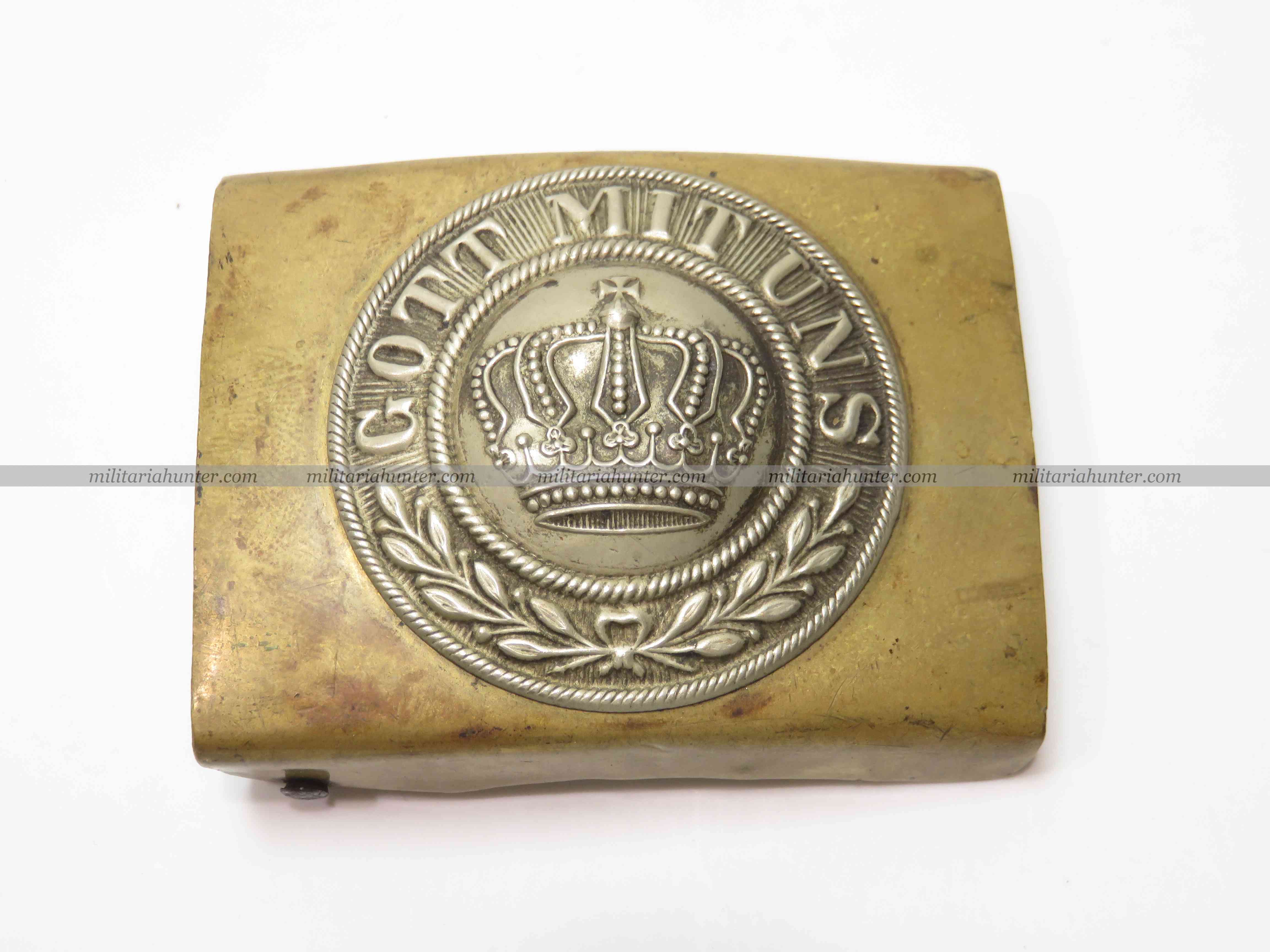 militaria : ww1 german Prussian M1895 belt buckle - boucle de ceinturon Prusse