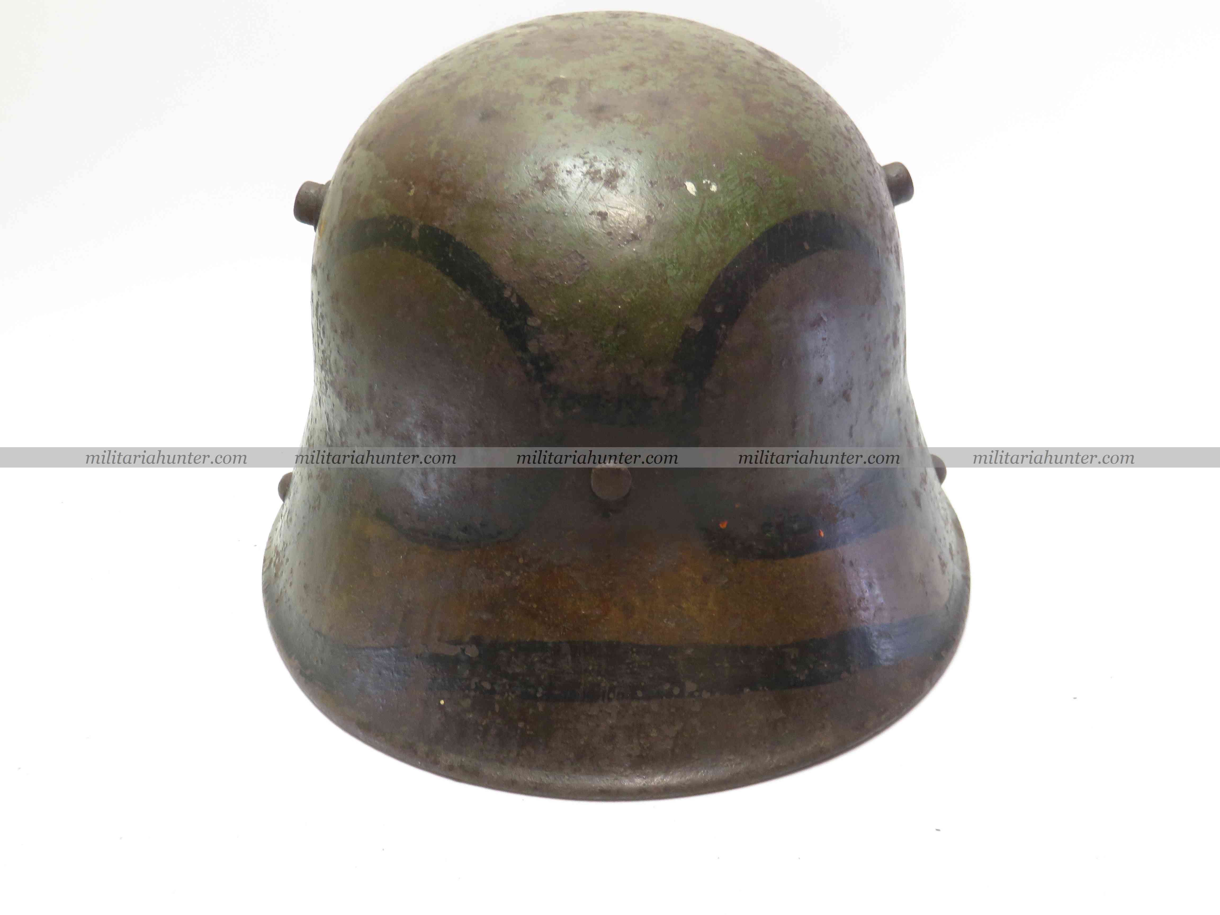 militaria : ww1 german camouflaged helmet - Stahlhelm M16 camouflé