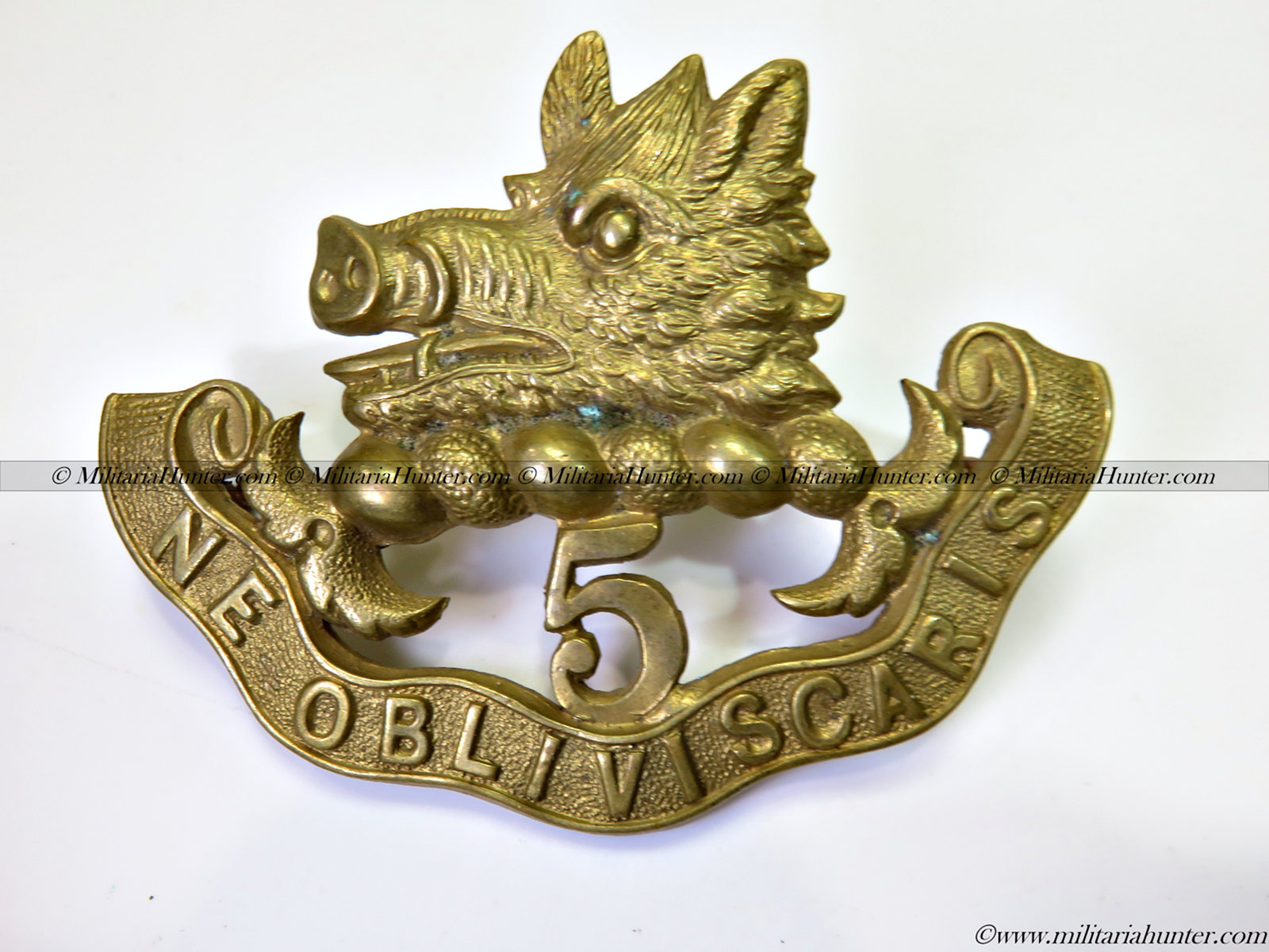 militaria : Pre-WW1 Canadian Militia 5th Royal Scots of Canada Glengarry badge