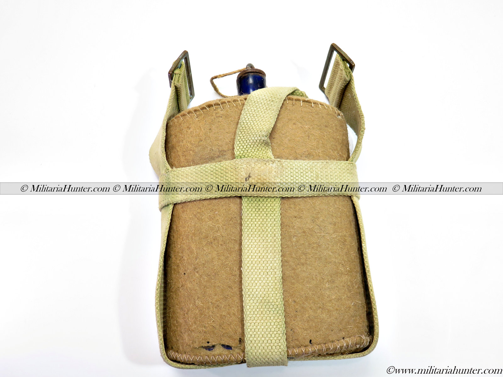 militaria : ww1 Bidon anglais avec harnais WEB 1908 british canteen with harness